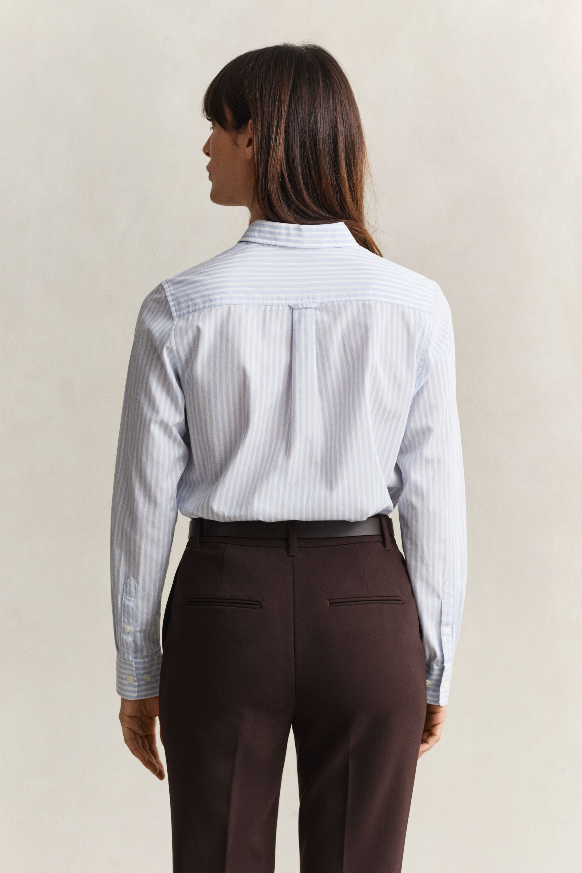 Popeline-Bluse im Regular Fit mit Streifen