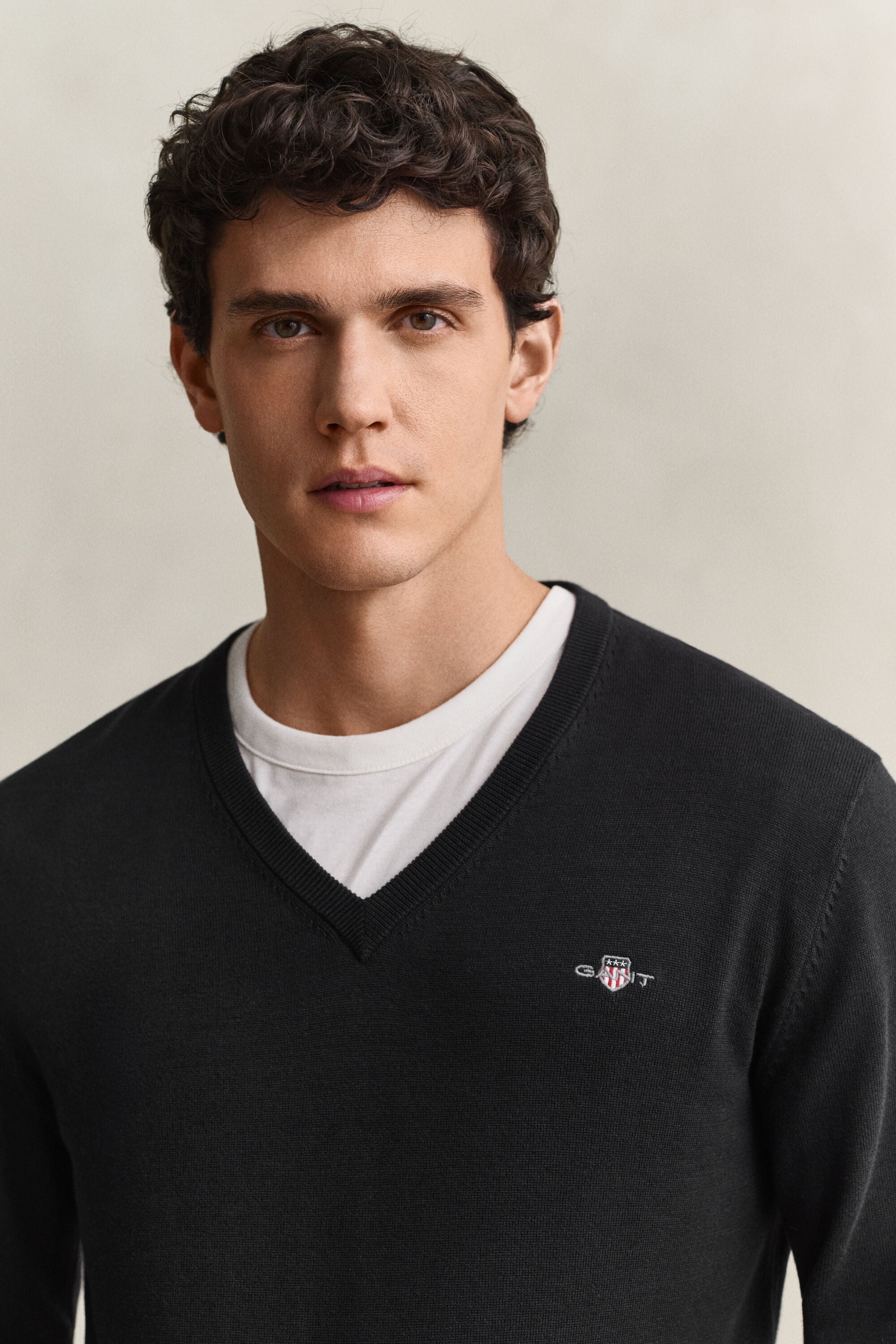 Klassischer V-Neck Pullover aus Baumwolle