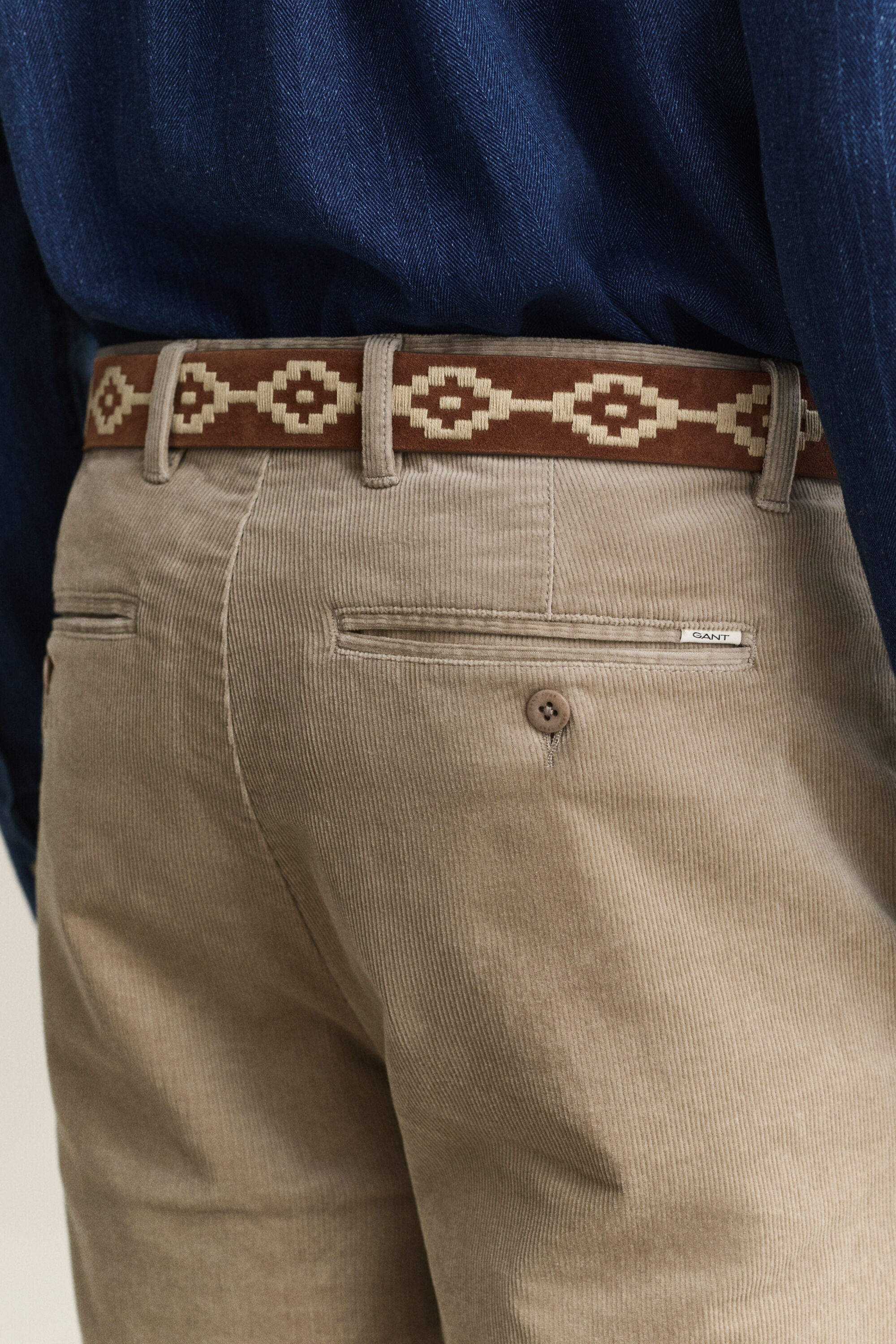 Regular Fit Cord Chinohose