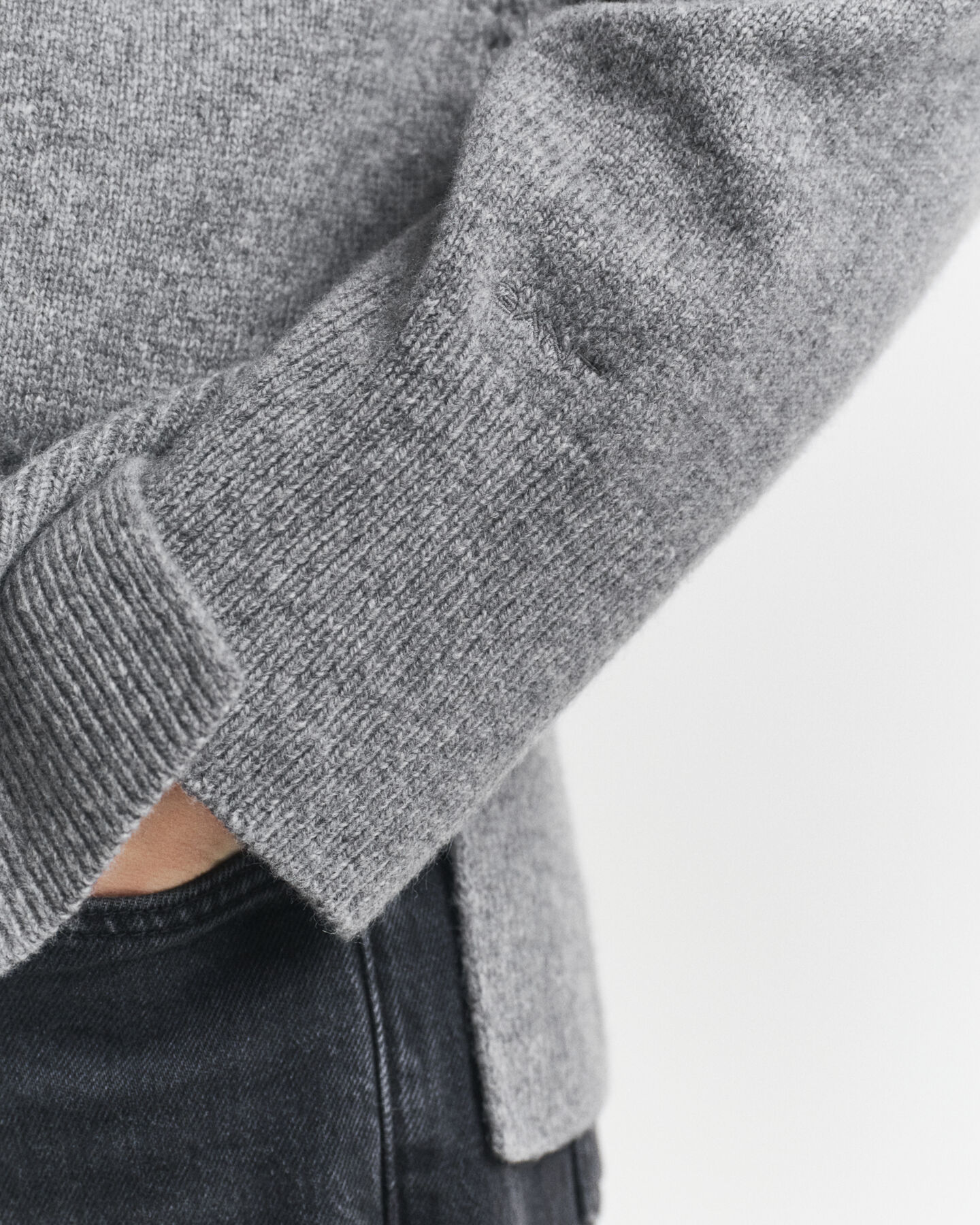 Weicher Rundhalspullover aus Wolle mit Kaschmiranteil