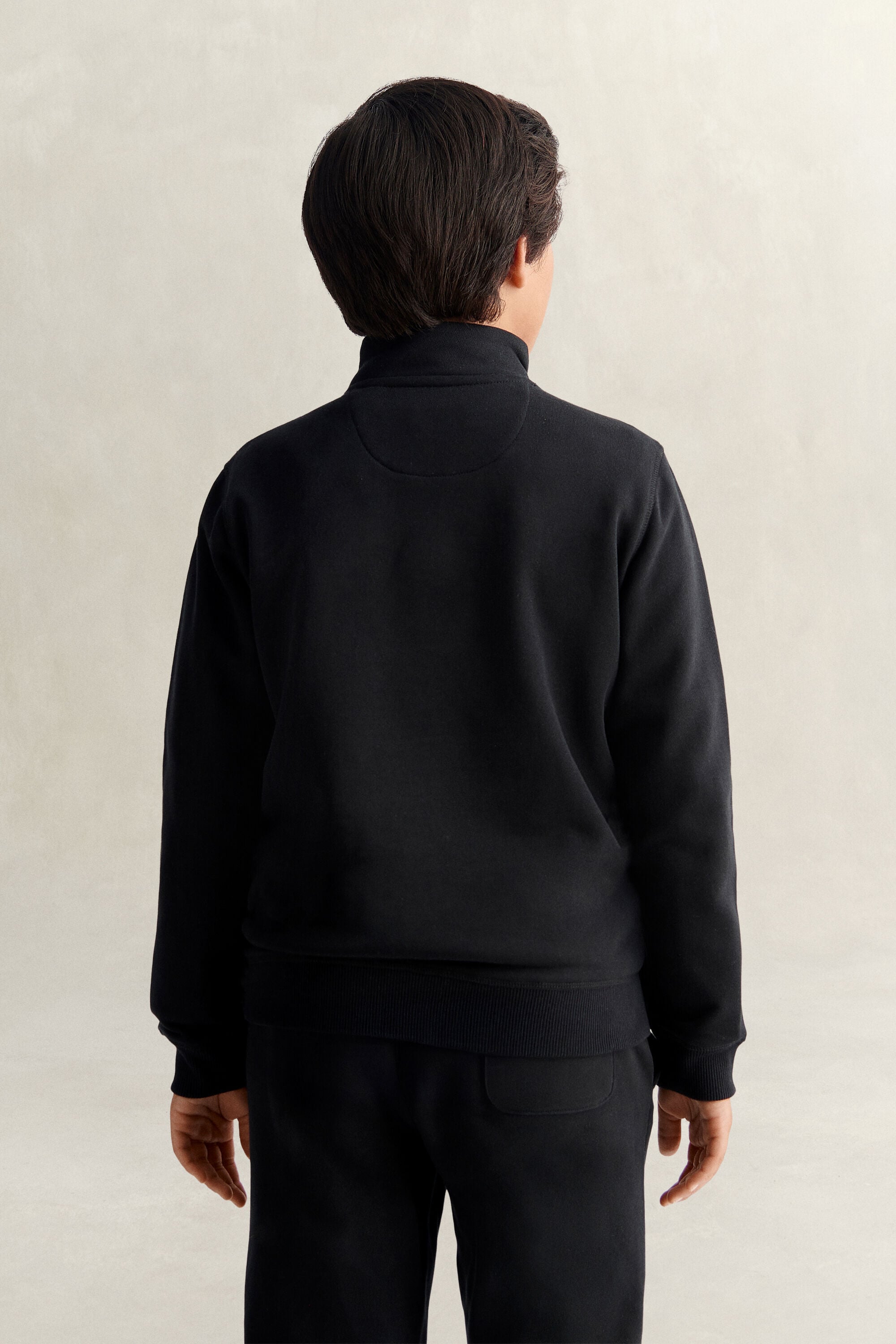 Sweat-shirt à demi-zip avec écusson Ado Garçon