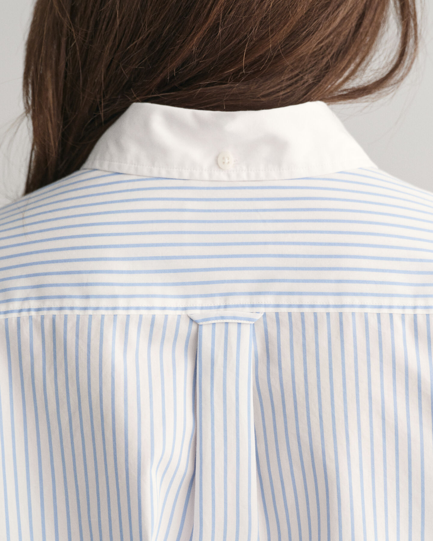 Regular Fit Bluse mit Kontrastkragen und Streifen