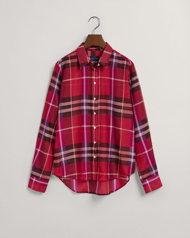 Regular Fit Karobluse aus Baumwolle und Seide