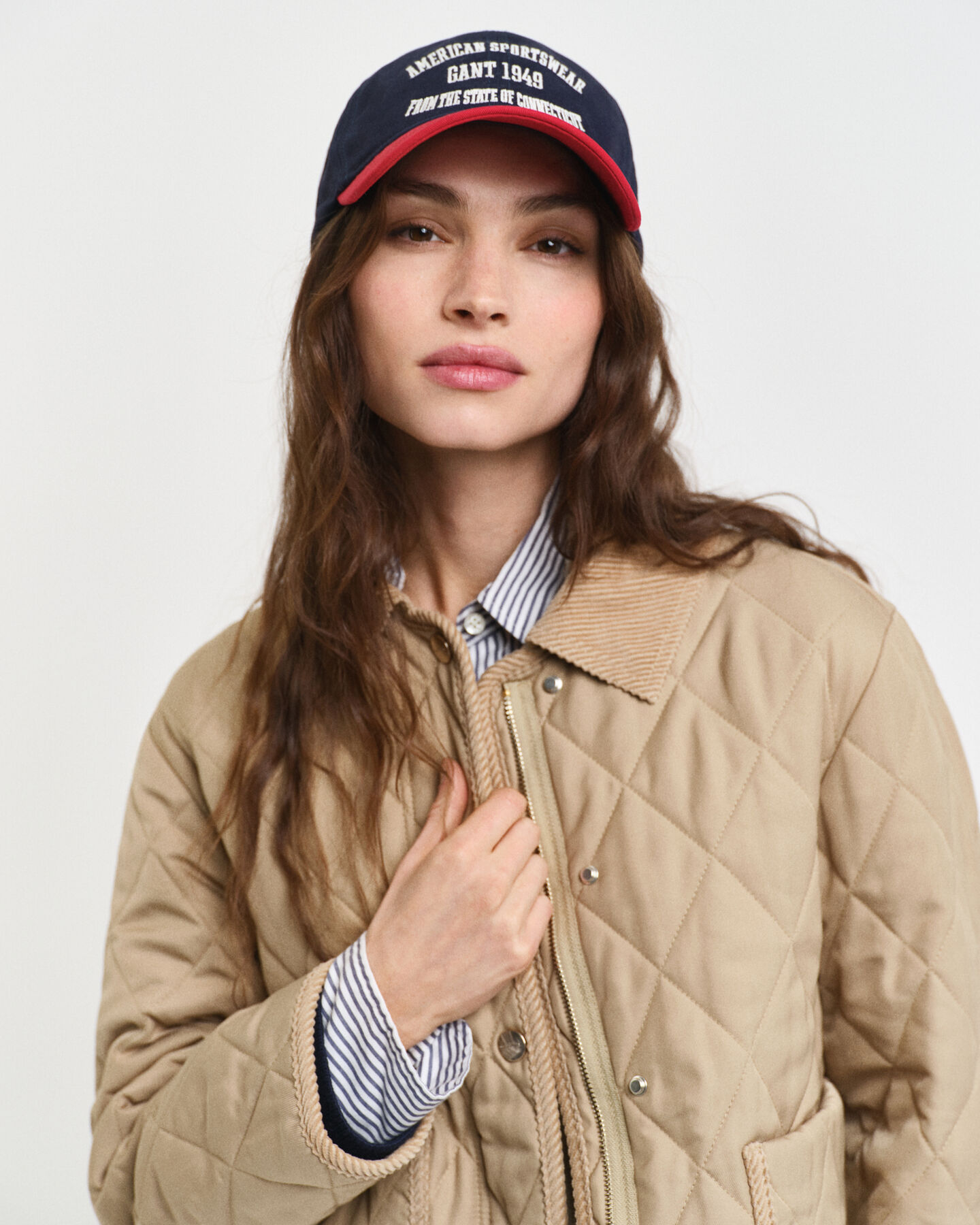 Steppjacke mit Corddetails