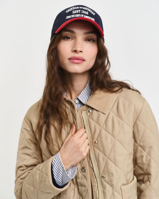 Steppjacke mit Corddetails