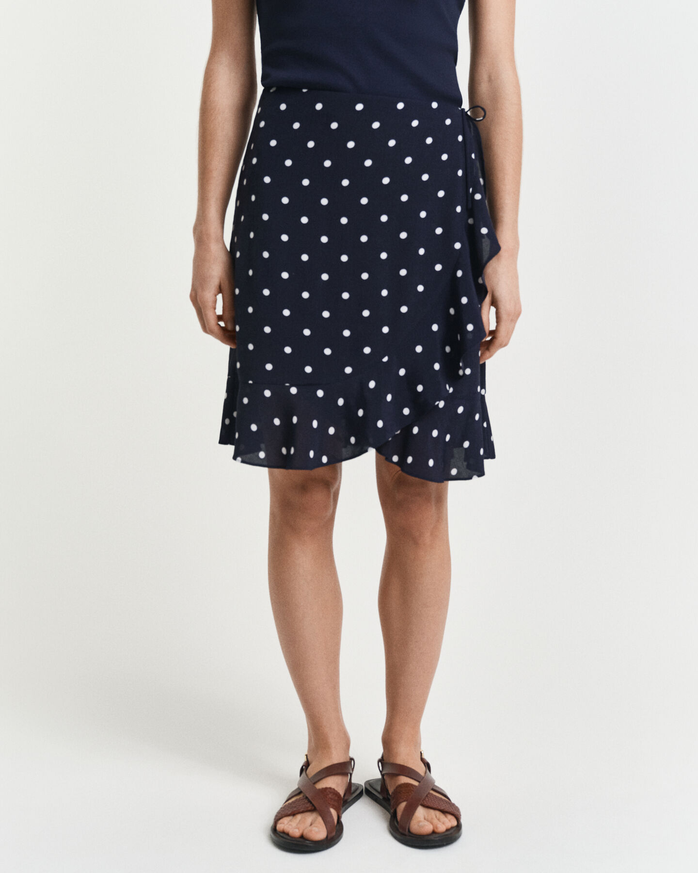 Rock mit Rüschen und Pünktchen-Print