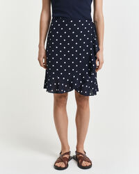 Rock mit Rüschen und Pünktchen-Print