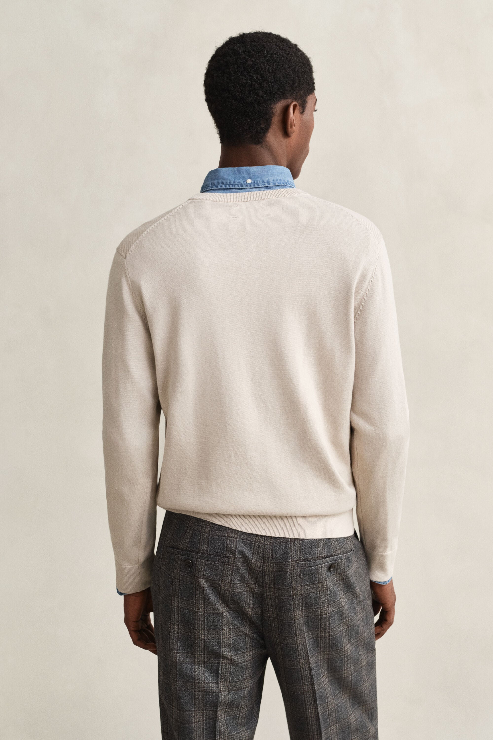 Klassischer V-Neck Pullover aus Baumwolle