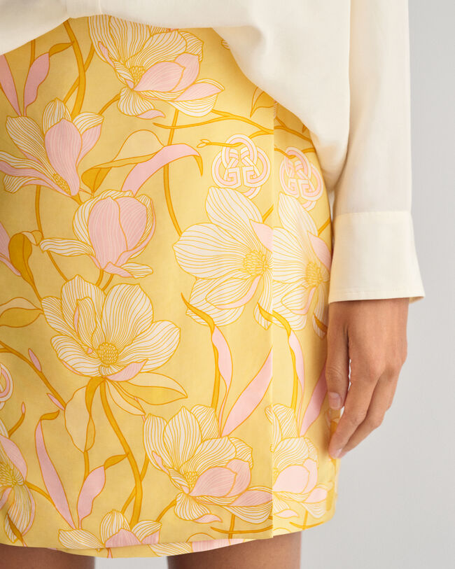 Magnolia Print Mini Wickelrock