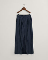 Plissierter Pinstripe Maxirock