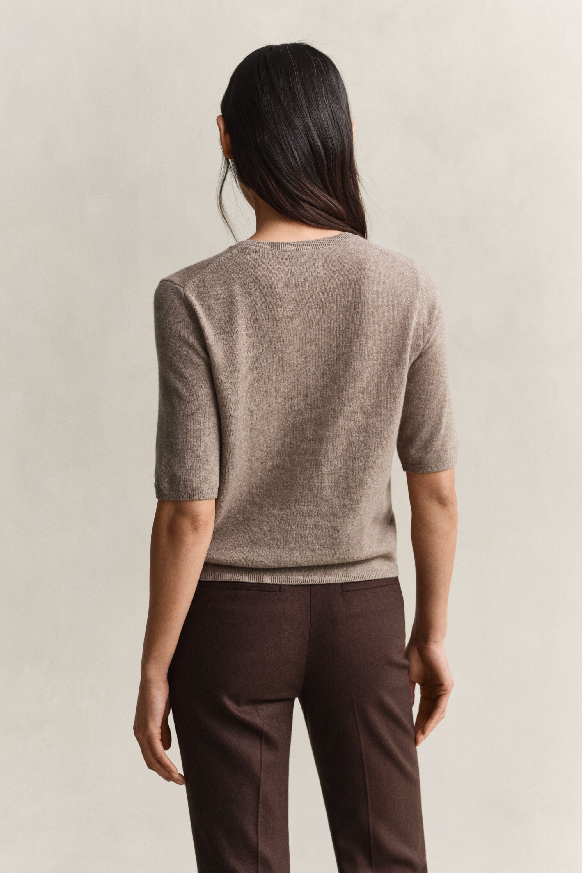 Cardigan a maniche corte in misto cashmere