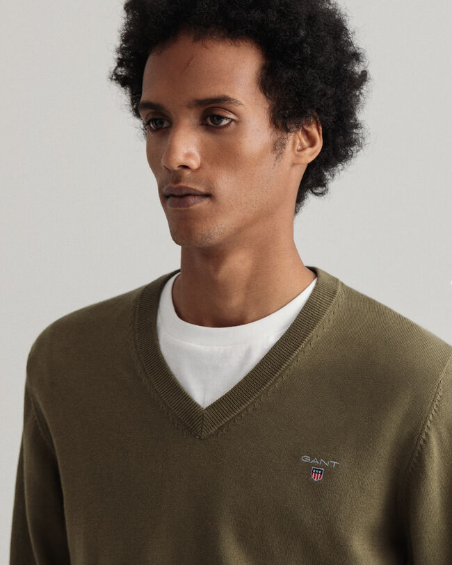 Classic V-Neck Pullover aus Baumwolle