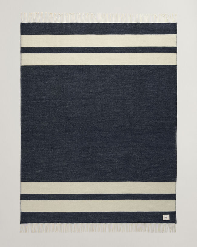 Gestreifte Wolldecke