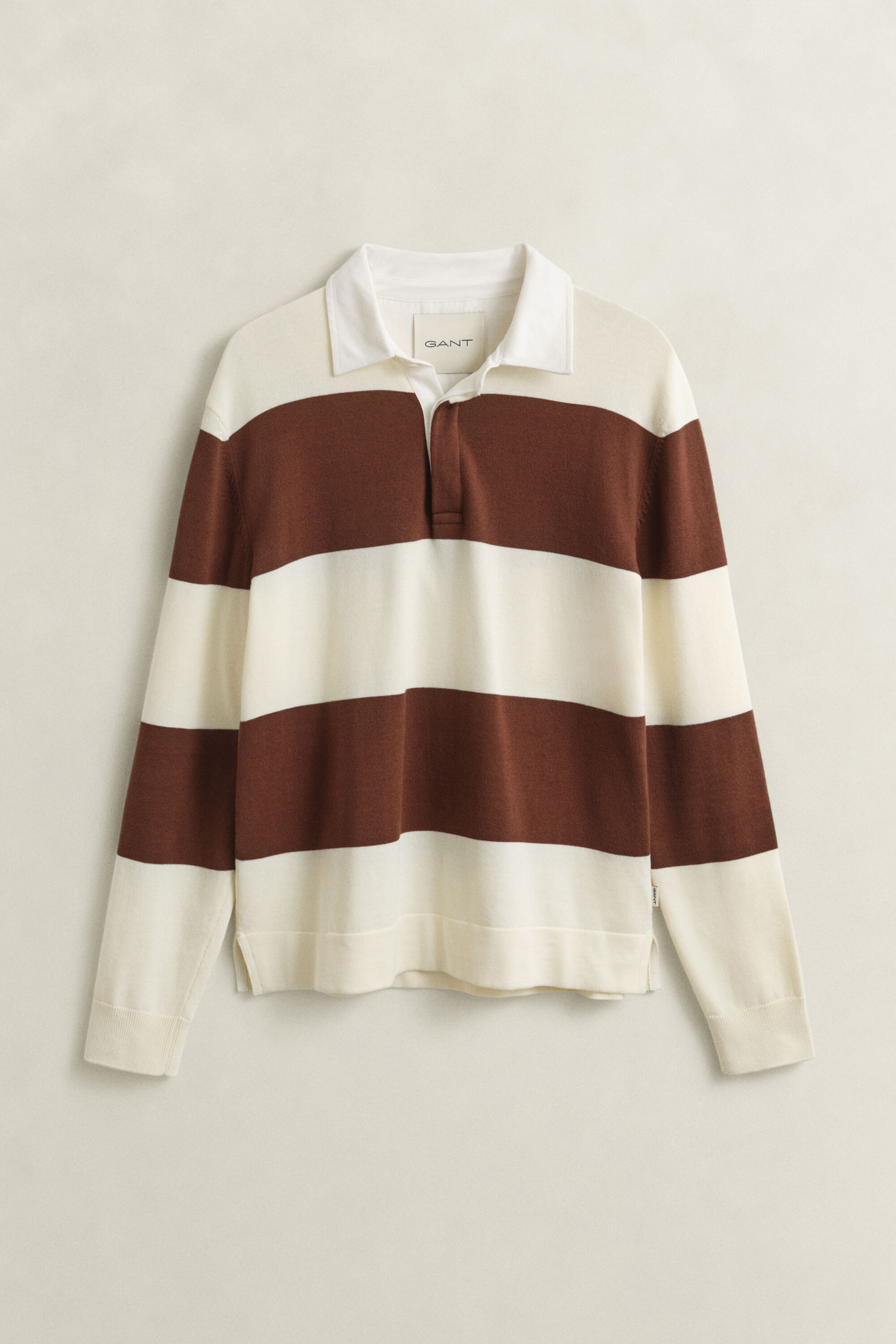 Polo in cotone a righe larghe