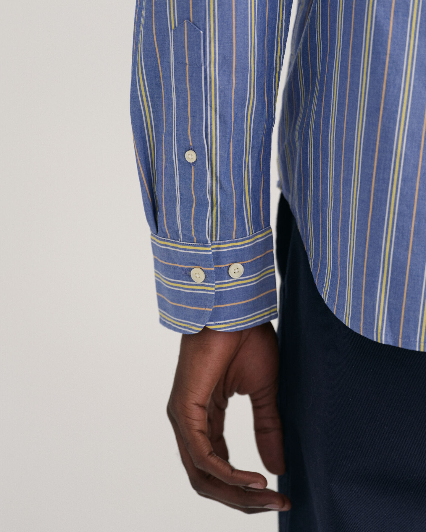 Regular Fit Popeline Hemd mit Streifen