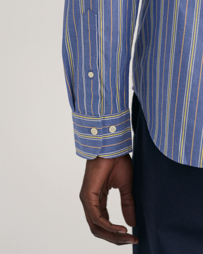 Regular Fit Popeline Hemd mit Streifen