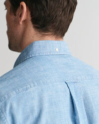 Regular Fit Indigo Chambray Hemd