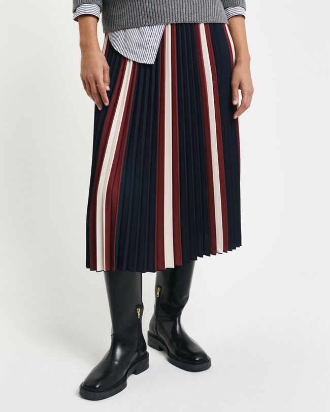 Gestreifter Faltenrock
