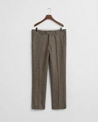 Slim Fit Herringbone Anzughose aus Flanell