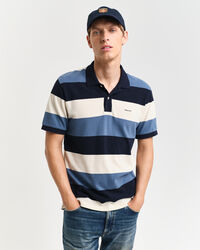 Piqué Poloshirt mit Blockstreifen