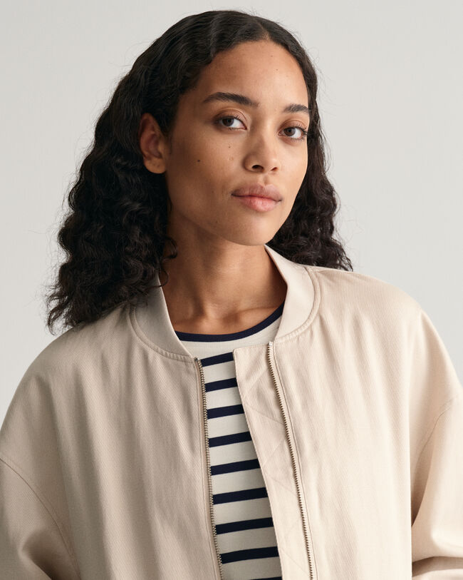 Bomberjacke aus Leinenmischung