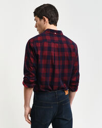 Regular Fit Cordhemd mit Karomuster