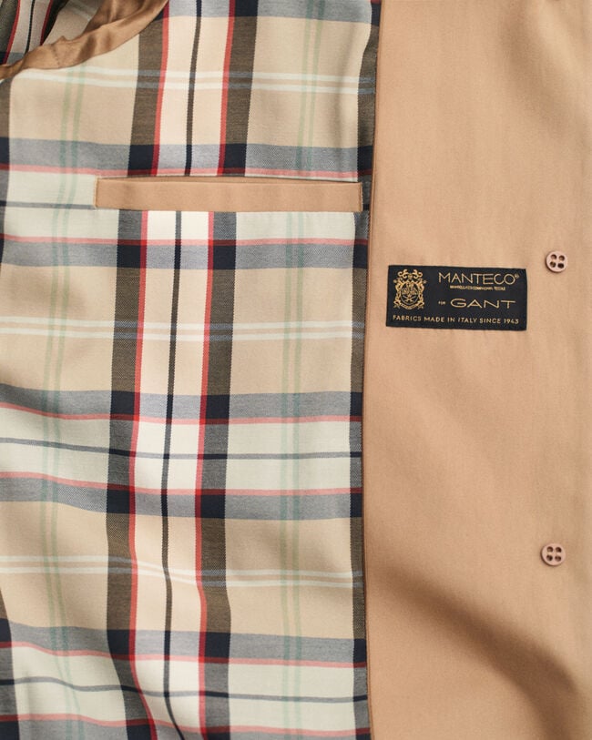 Kurzmantel mit Lederkragen