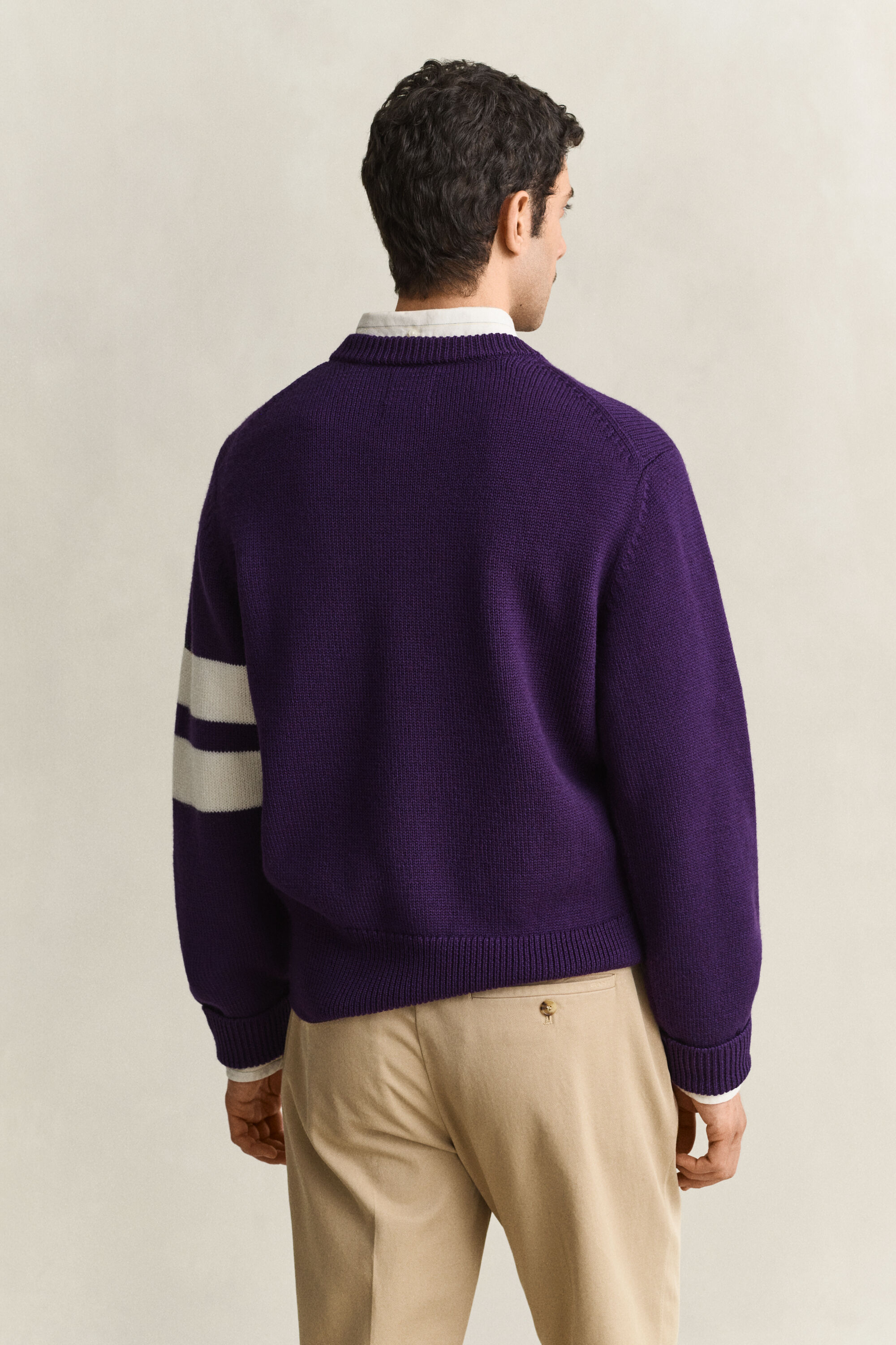 Gestreifter Pullover aus Merinowolle