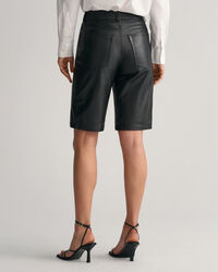Leder Shorts mit geradem Bein