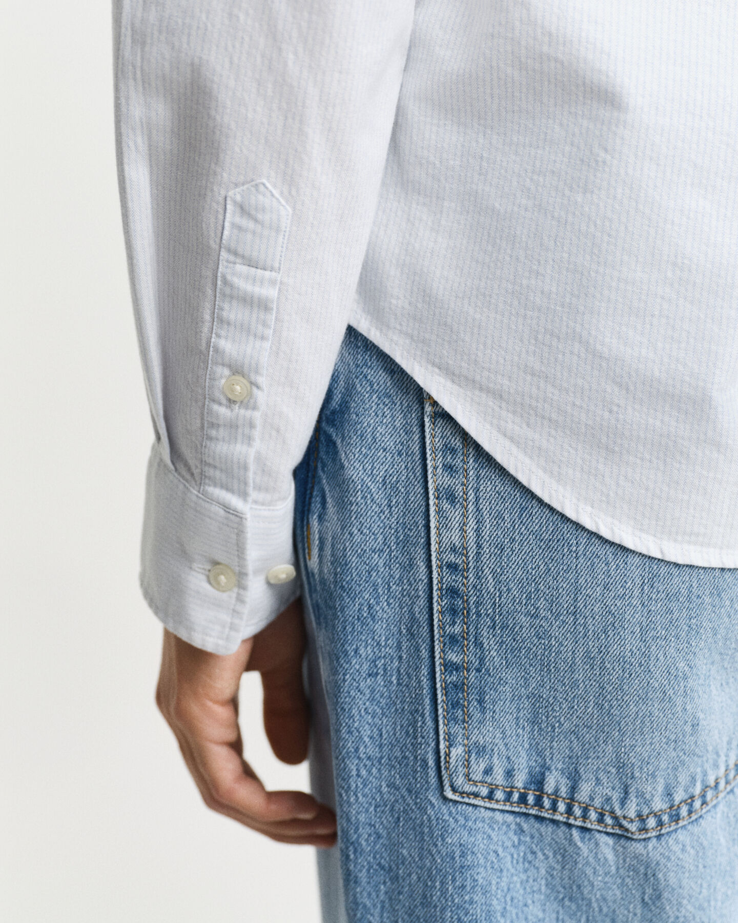 Regular Fit Classic Oxford-Bluse mit Streifen