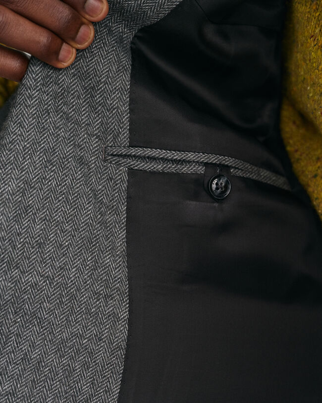 Anzugsakko mit Fischgrätmuster