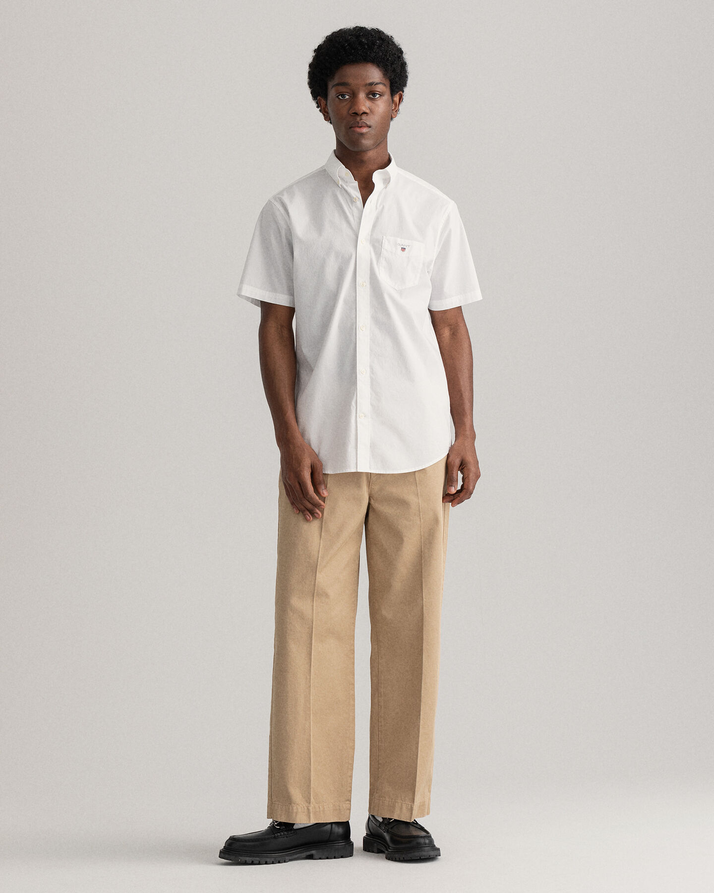 Regular Fit Broadcloth Kurzarmhemd