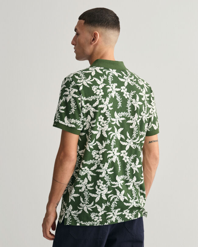 Palm Lei Print Piqu&eacute; Poloshirt