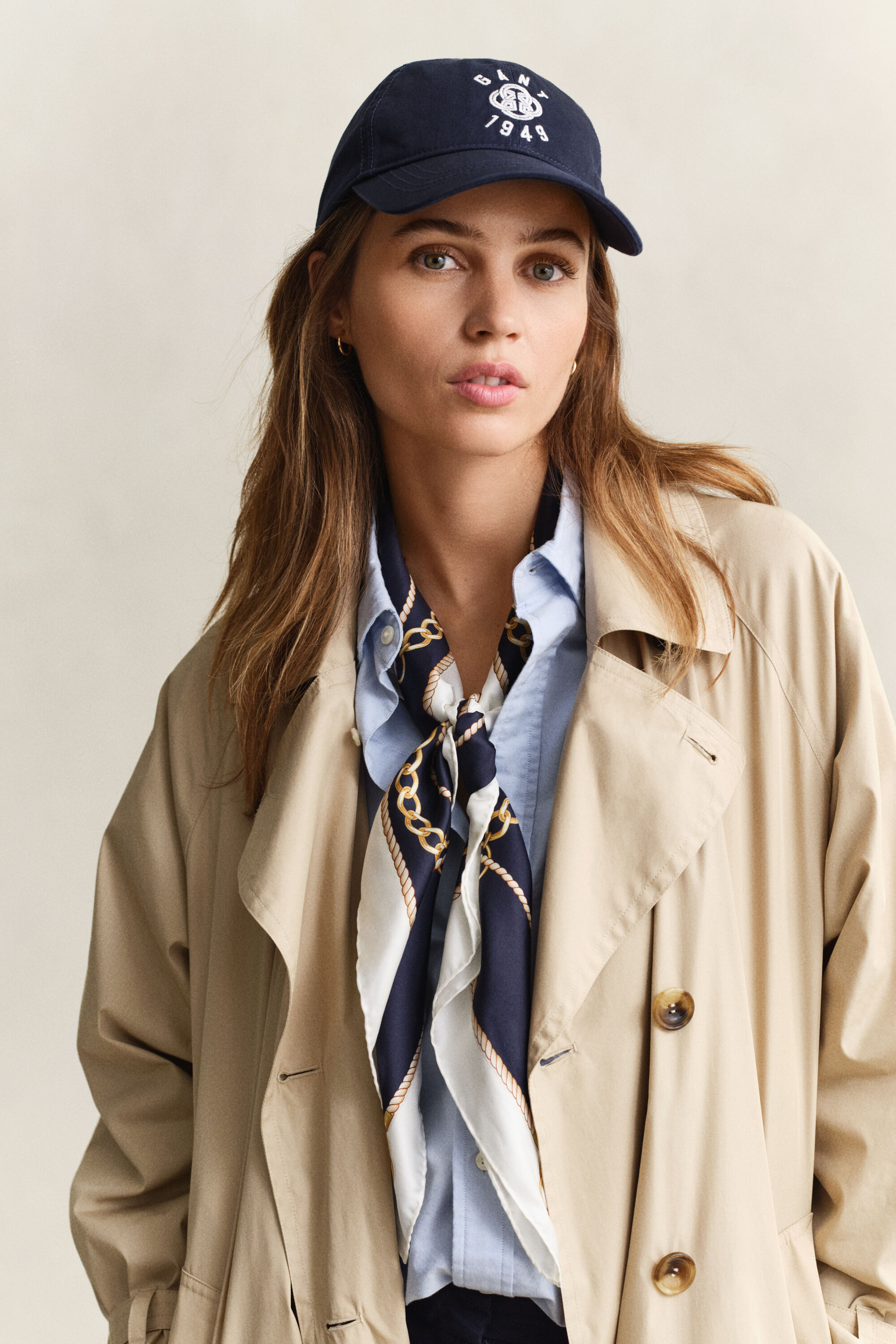 Foulard en soie à motif chaîne