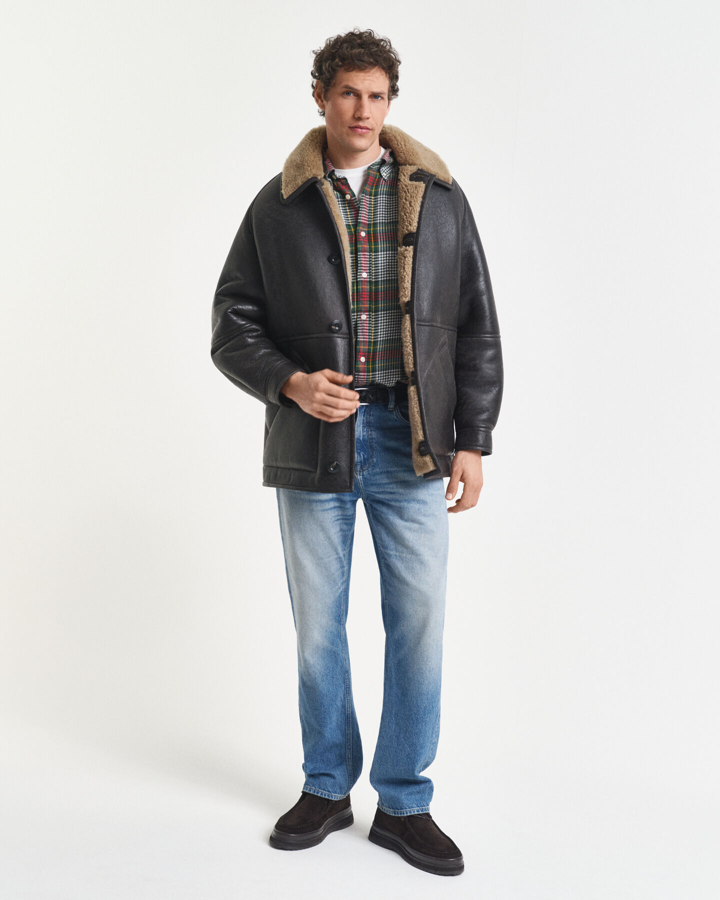 Leichtes Relaxed Fit Twill Hemd mit Karomuster