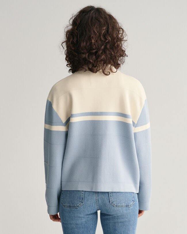 Color Blocked Strickjacke