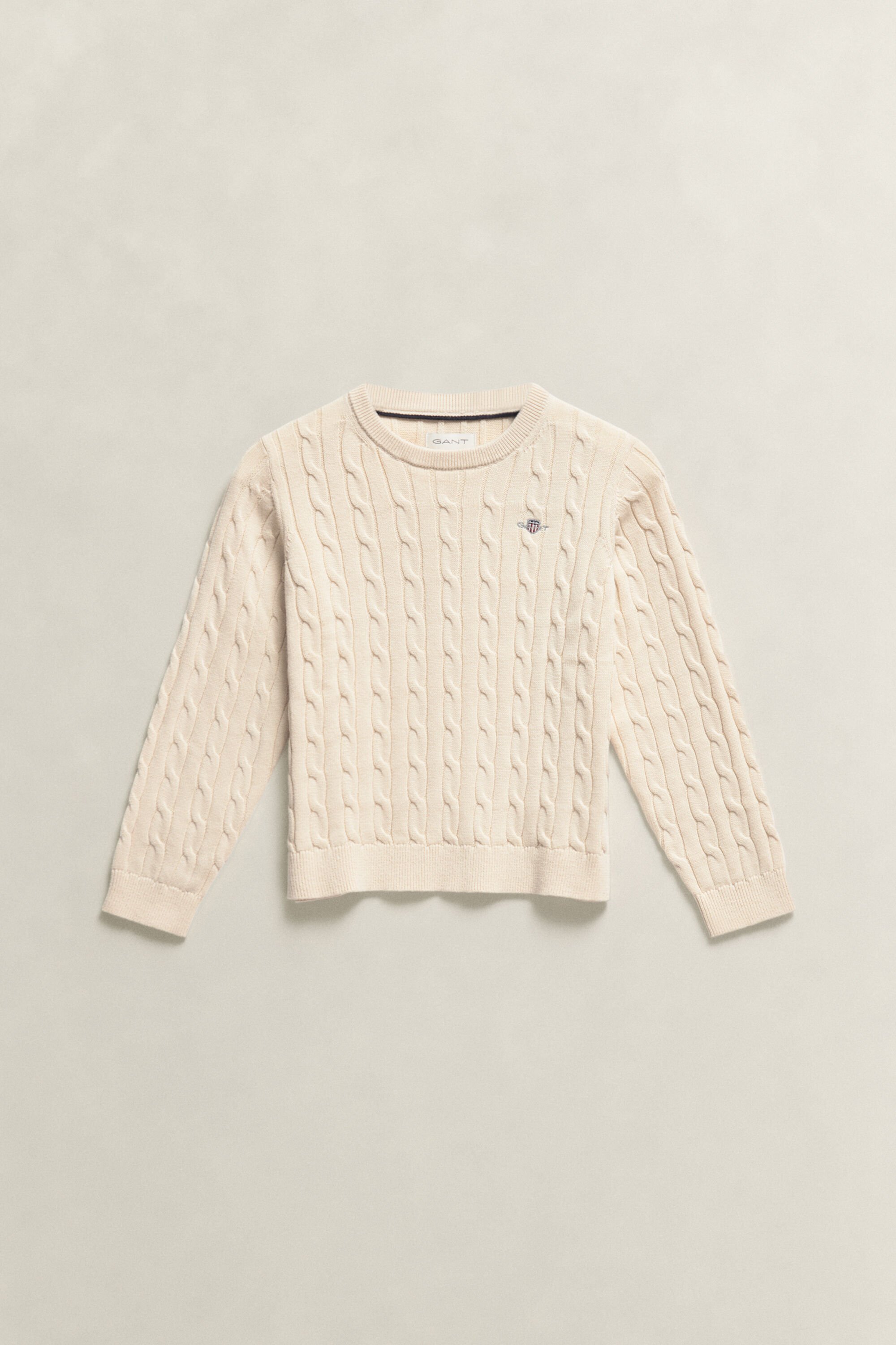 Boys Shield Cable Knit Sweater