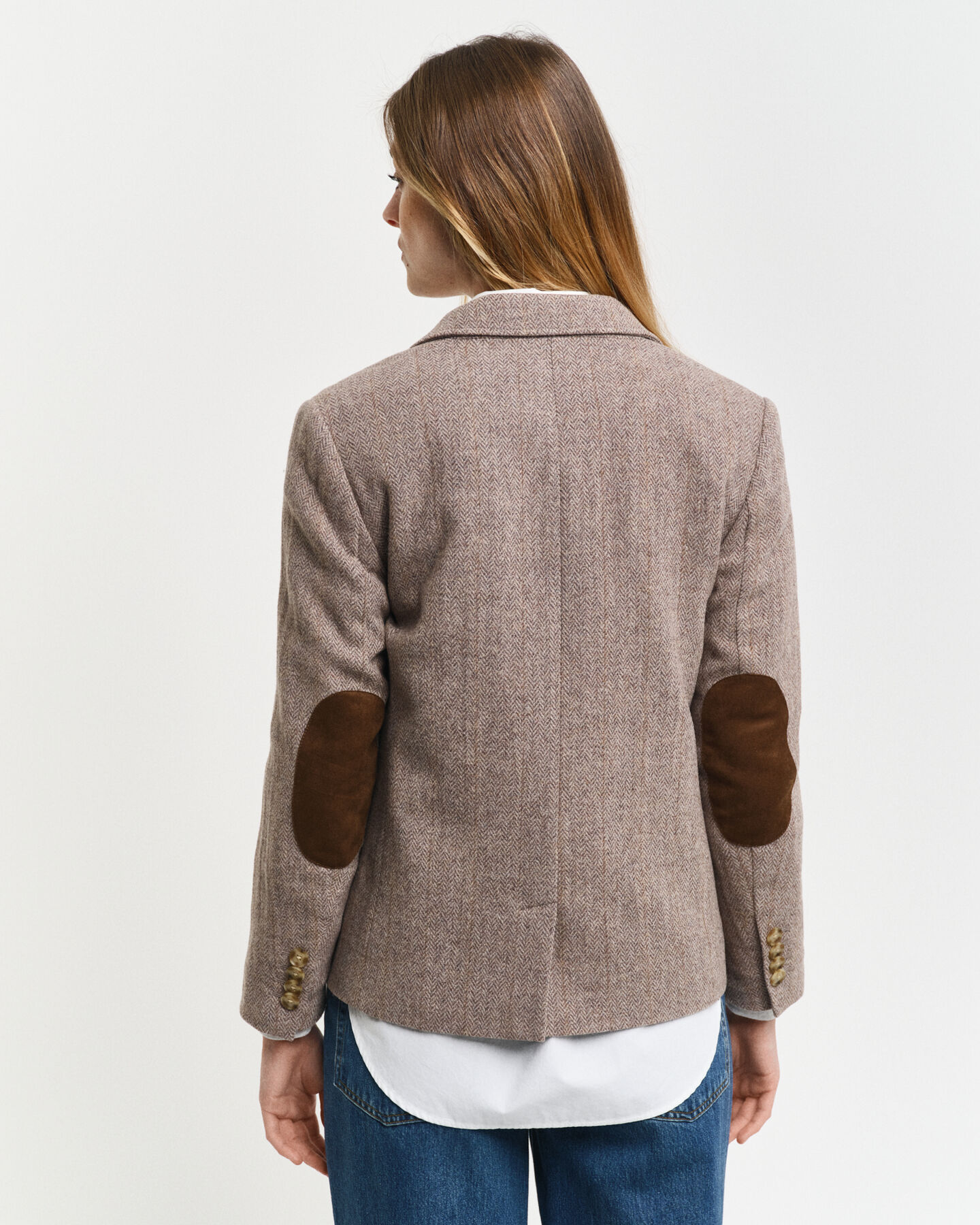 Regular Fit Herringbone Kurzblazer