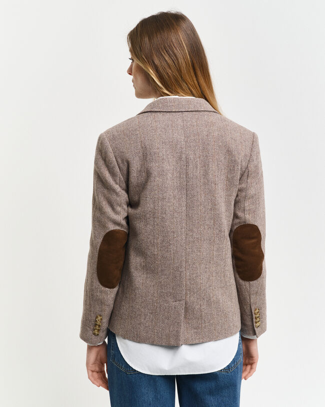 Regular Fit Herringbone Kurzblazer