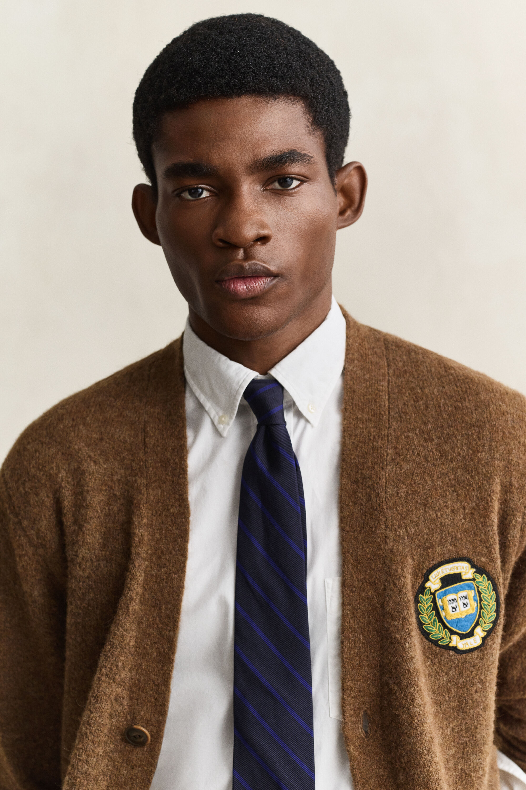 Gant x Yale Strickjacke aus angerauter Wolle