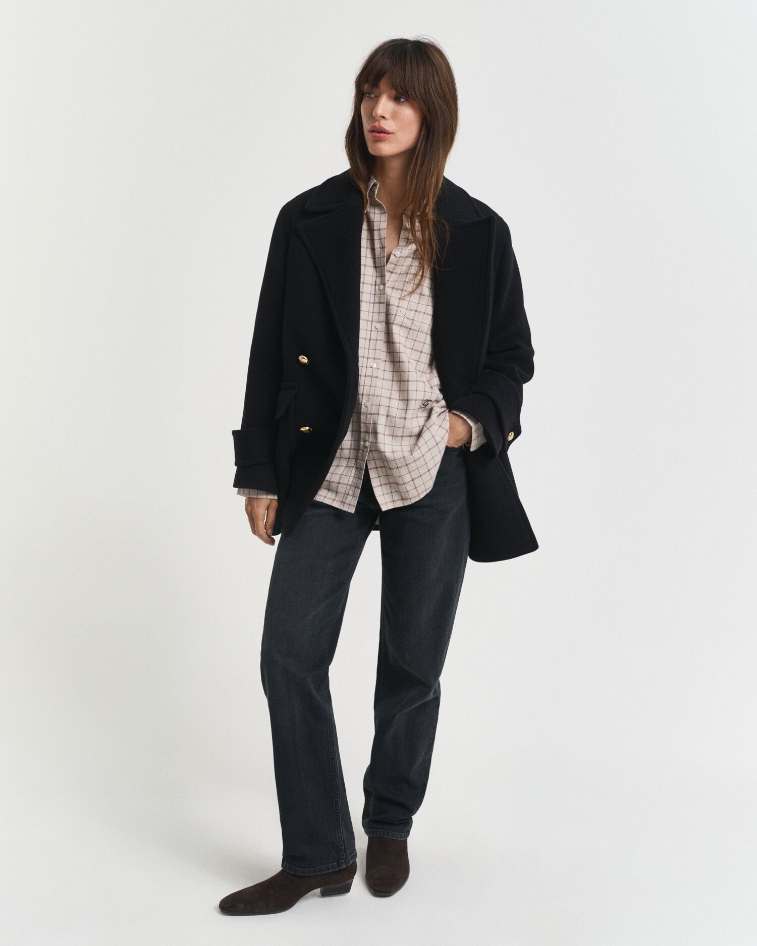 Camicia in flanella spazzolata a quadri relaxed fit