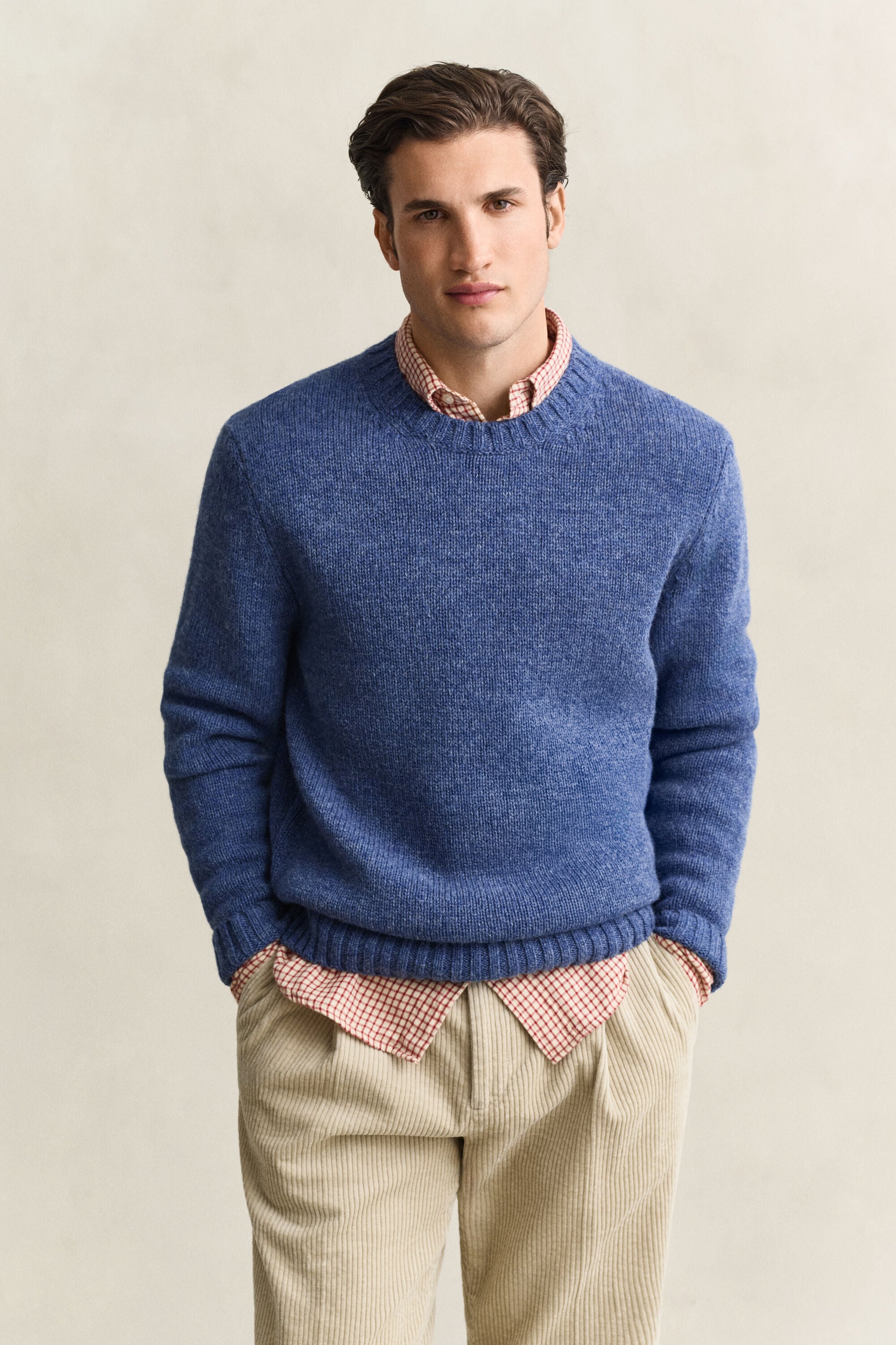 Brushed Wool Crew Neck Sweater