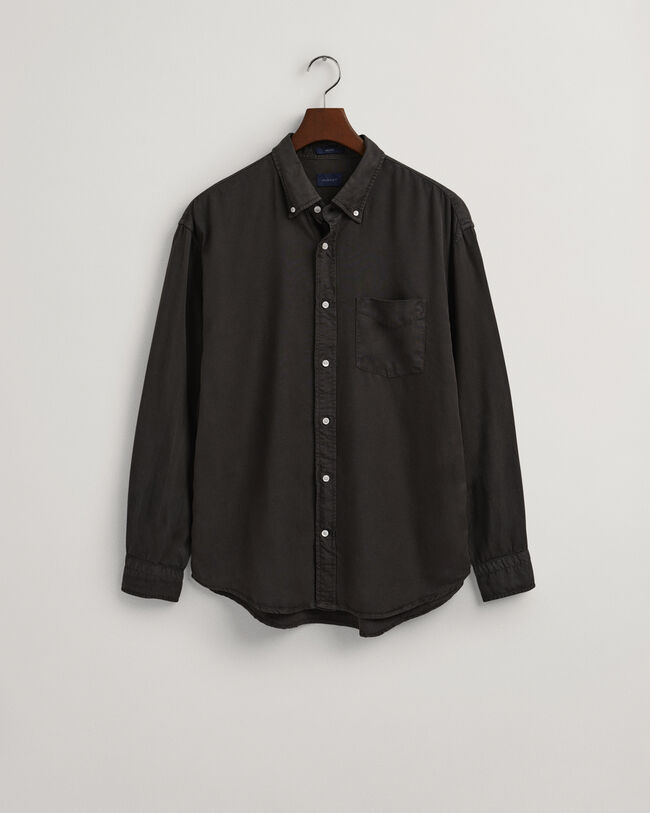 Relaxed Fit Lyocell Hemd in St&uuml;ckf&auml;rbung