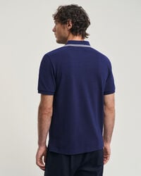 Seasonal Essential Tipped Piqu&eacute; Poloshirt mit Kontrast