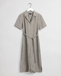 Leinen Chambray Hemdblusenkleid