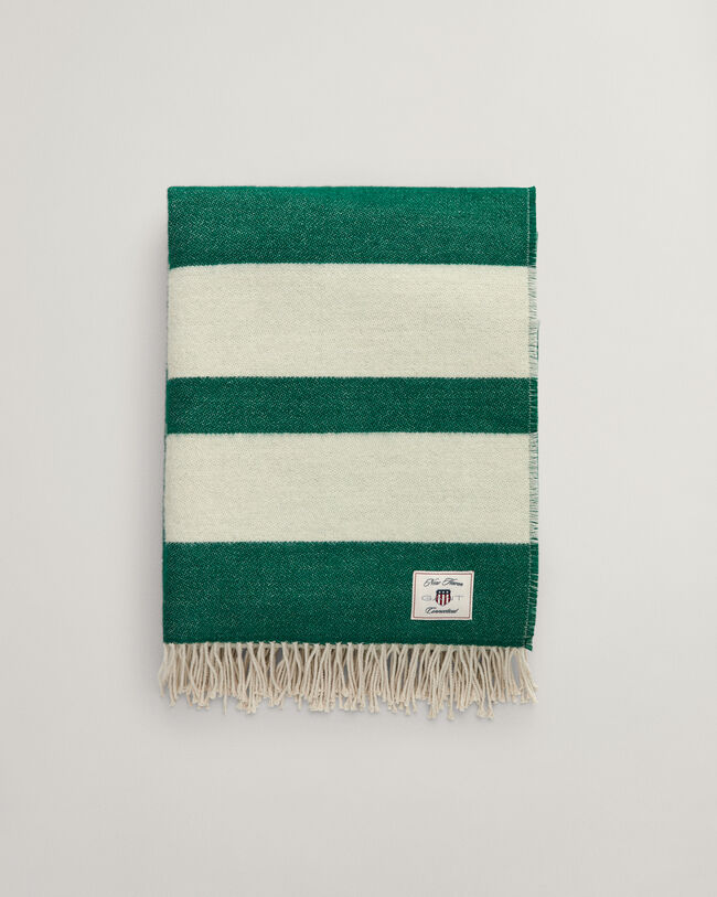 Gestreifte Wolldecke