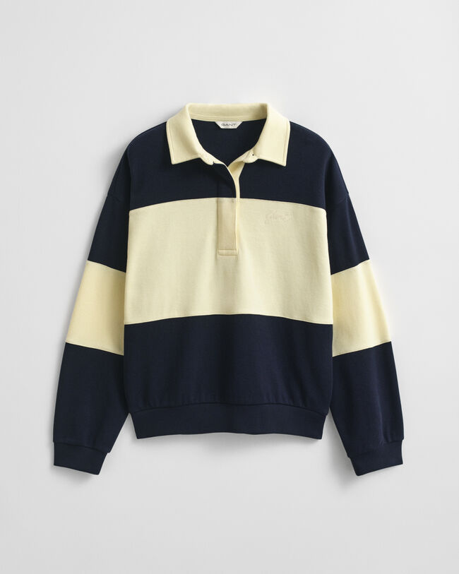 Color Blocked Rugger mit Piquéstruktur