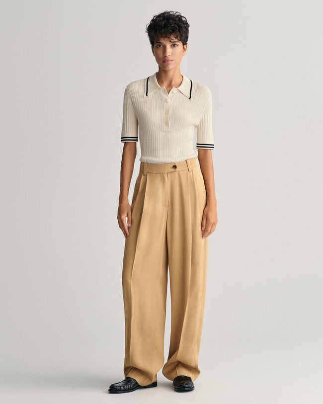 Mini Zopfstrick Polopullover