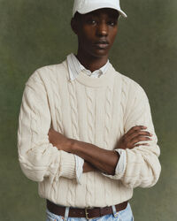 Zopfstrick Rundhalspullover