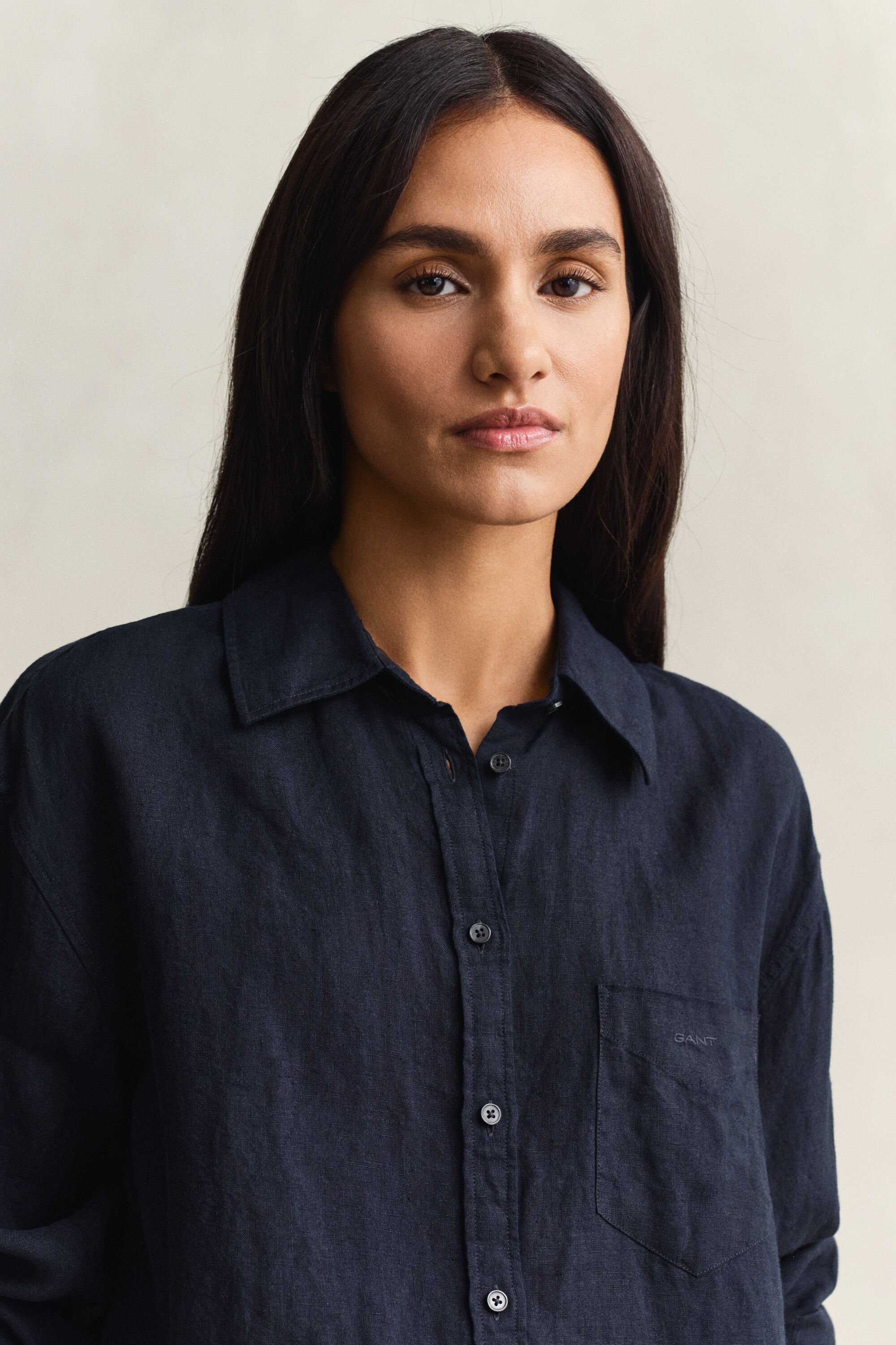 Relaxed Fit Leinen Bluse